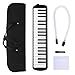 Melodica 37 Keys Keyboard for Beginners - ABS Material with Portable Handle - Ideal for Music Learning (Black)