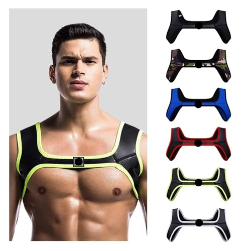 Male Neoprene Harness Men Gay Clothing Tank Top Sexual Body Leather Chest Harness Belt Strap Punk Rave Costumes For Sex3