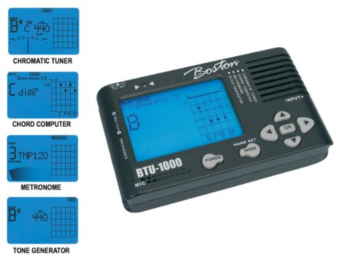 Preisvergleich Produktbild Boston BTU-1000 Stimmgerät chromatisch / Metronom / Chordfinder / Tongenerator