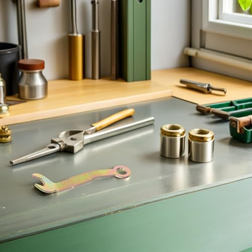 Toddmomy - Llave de ajuste pivotante para puertas correderas y plegables de armario, 3 piezas, 3/8" y 5/16", acabado dorado miniatura 5
