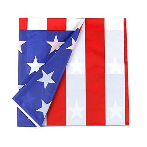 2 Pack Patriotic Tablecloth, 54 X 108 Inch Rectangle Disposable Washable Waterproof Memorial Day Table Cloth,Memorial Day Decor,American Flag Printed Table Cloths For Dinner,Party,Picnic,BBQ - image 2