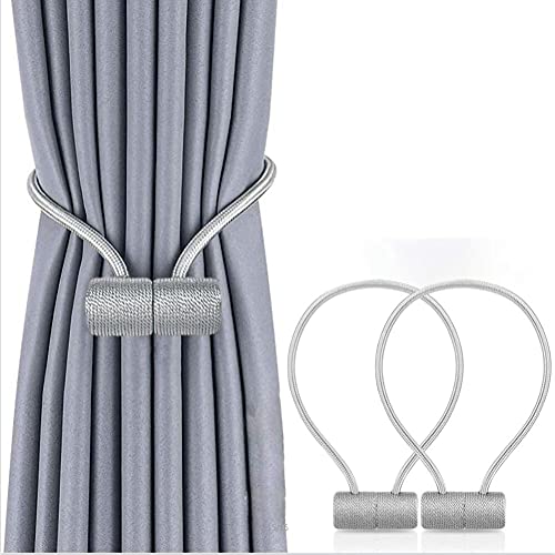 Unictop Tieback per tende, fermatenda magnetici, 1 paio di fermatende in corda da 40,6 cm, per cucina, casa e ufficio decorativo