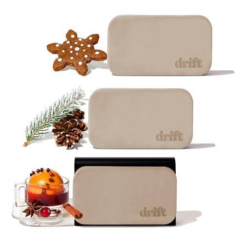 Drift Holiday 2025 Stone Air Freshener Starter Kit - The Original Stone Air Freshsener - Car Odor Eliminator - Long Lasting Car Scent - Gingerbread, Frosted Spruce, and Holiday Spice.