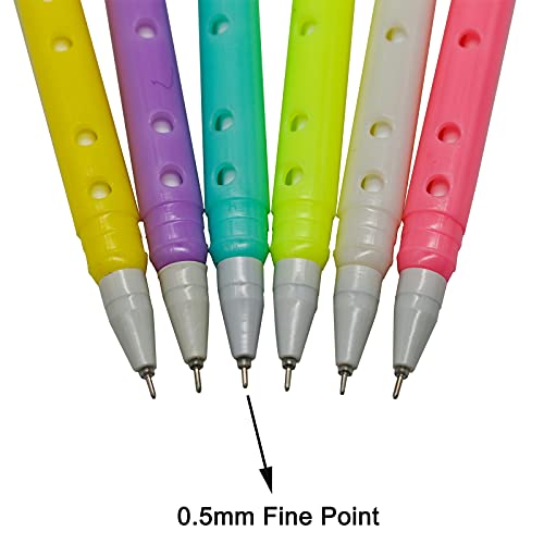 Maydahui 12 bolígrafos rollerball negro tinta gel miniatura 4