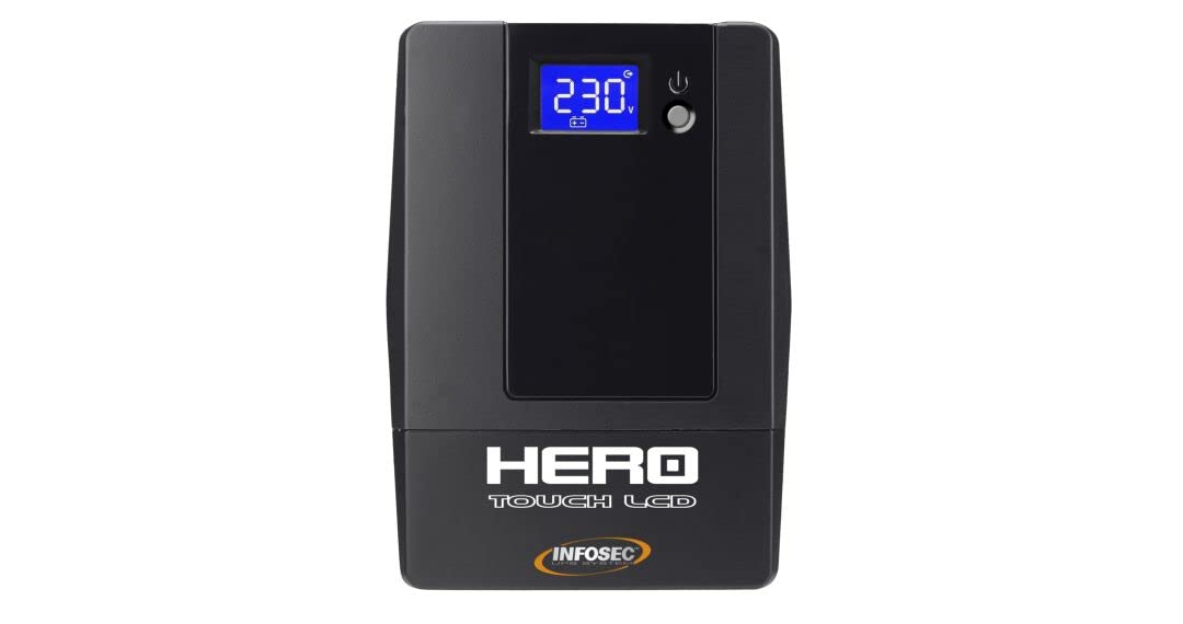 Onduleur Hero Touch LCD 400 VA - Infosec - Alimentation sans Interruption, PC, écrans, 4 Prises informatiques IEC, 400VA/240W