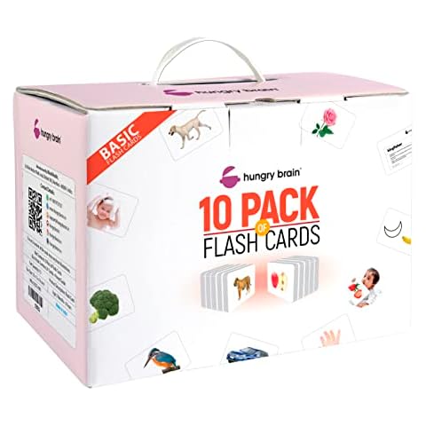 My First Pack of 10 Basic Flash Cards for Toddlers, 240 Cards - 480 Sides, Montessori, Educational, Kindergarten, Preschool Learning Activities, Gifts, Kids, 1-4 Years Babies Cover