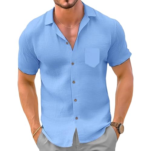 Chemise Lin Homme Mariage Plage et Vacances Tropicales Légère Chic