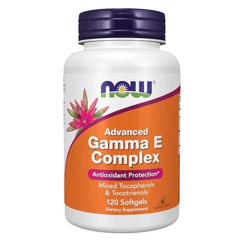 NOW Supplements Advanced Gamma E Complex Mixed Tocopherols & Tocotrienols Antioxidant Protection* 120 Softgels