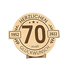 CONTRAXT Geschenk 70 jahre geburtstag mann frau. Geschenke geburtstagskarte 70 jahre geburtstag männer deko 70 jährige…