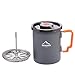 Widesea Cafetière de camping avec cafetière à piston pour extérieur, randonnée, trekking, camping (couleur : gris)
