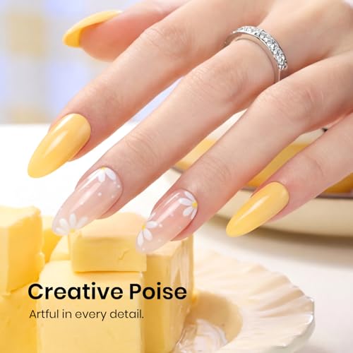 Image of Beetles Yellow Gel Nail Polish - 15ML /0.51Fl Oz, Plumeria Yellow Gel Polish, Color-Matched Bottle, Soak-Off UV LED, Long-Lasting Holiday & Summer Nails Art for DIY Beginners & Salon Pros