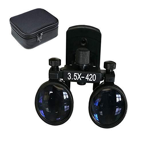 Dental 3.5X420mm Plastic Clip-on Binocular Loupes Surgical Magnifiers Optical Glasses DY-110 
