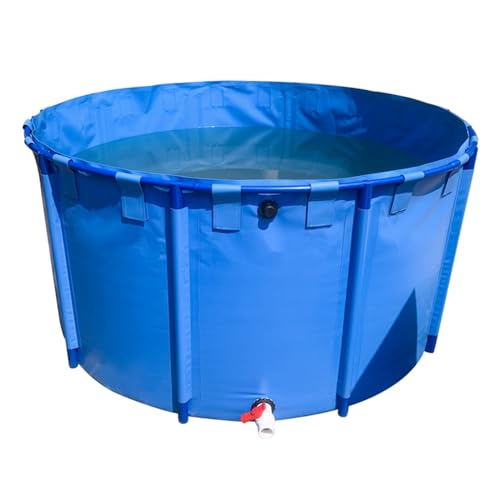 Koi - Tanque de estanque, piscina redonda sobre el suelo de 10 pies para niños, adultos y perros, depósito de plástico duradero para patio, jardinería y acuicultura (2,5 x 0,8 m)