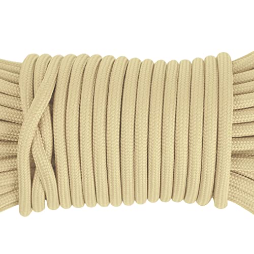 Image of 550 para Cord Parachute Survival Cord Rope Spec Type III 7 Strand Paracord Rope, Military Grade Nylon 4mm Diameter(Beige, 30)