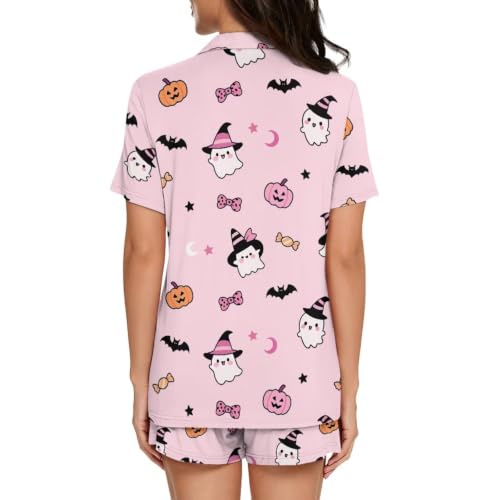 Image of Women's Short Sleeve Sleepwear Pajamas Nightwear with Pockets