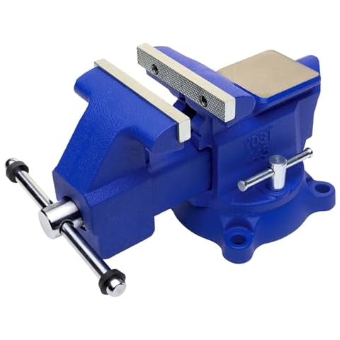 Yost Vises 445 Combination Vise | 4.5 Inch Jaw Width Utility Pipe and Bench Vise |Secure Grip with Swivel Base and Large Pipe Jaw Capacity | Made with Cast Iron and Steel U Channel Bar Cover