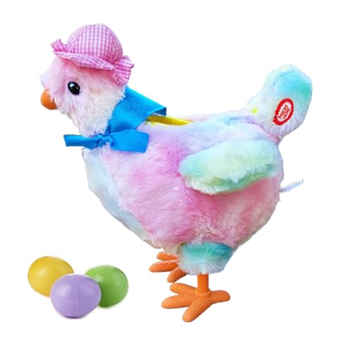 Plush Hundespielzeug,Elektrisches Huhn Mit Legen Eiern Funktion - Lustiger Futterautomat Mit Ei & Hähnchen Für Draußen, Haus & Welpen