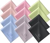 SmoTecQ 12 Pack Microfiber Lens Cleaning Cloths β Ultra-Soft, Scratch-Free Eyeglass Cloths for Glasses, Screens & Cameras β 7Γ6 in, Assorted Colors
