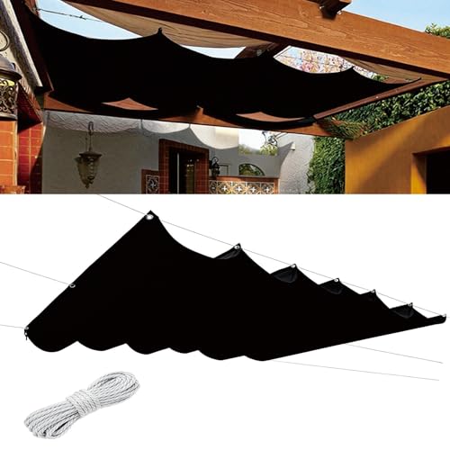 Voile d'ombrage pour terrasse et patio avec cordes de fixation