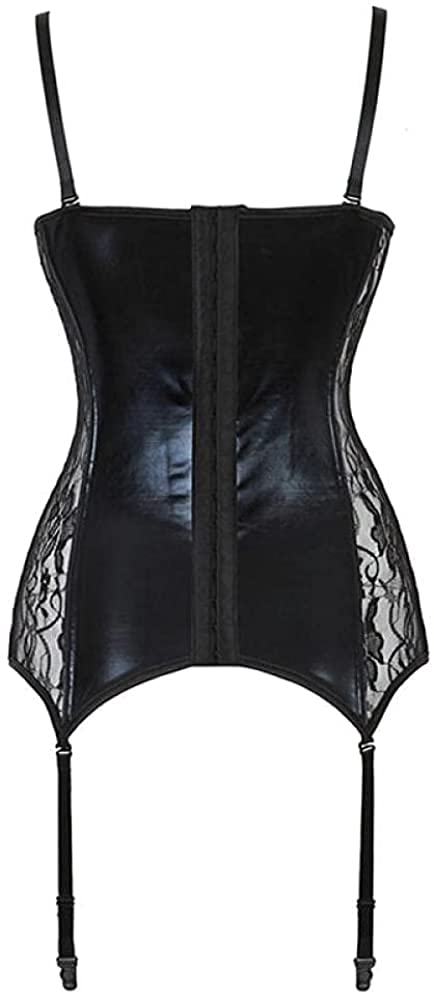 Lencería Sexy para Mujer Cinturón Negro Liguero Encaje Lencería Sexy (Color: Negro, Tamaño: 6XL) (Negro pequeño) (Negro Grande)