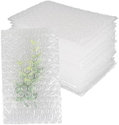 Yision 4 x 6 Inch Clear bubble out bags&pouches, 50PCS Bubble Cushion Wrap Pouches,Double Walled Cushioning Bags Thickening Shockproof Foam Bags for Shipping, Storage and Moving