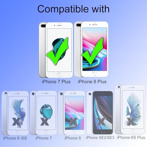 Image of FanTEK Phone Case Compatible with iPhone 7 Plus & iPhone 8 Plus 5.5 Inch, Magnetic Clear Case Protective Bumper Hard Back Cover