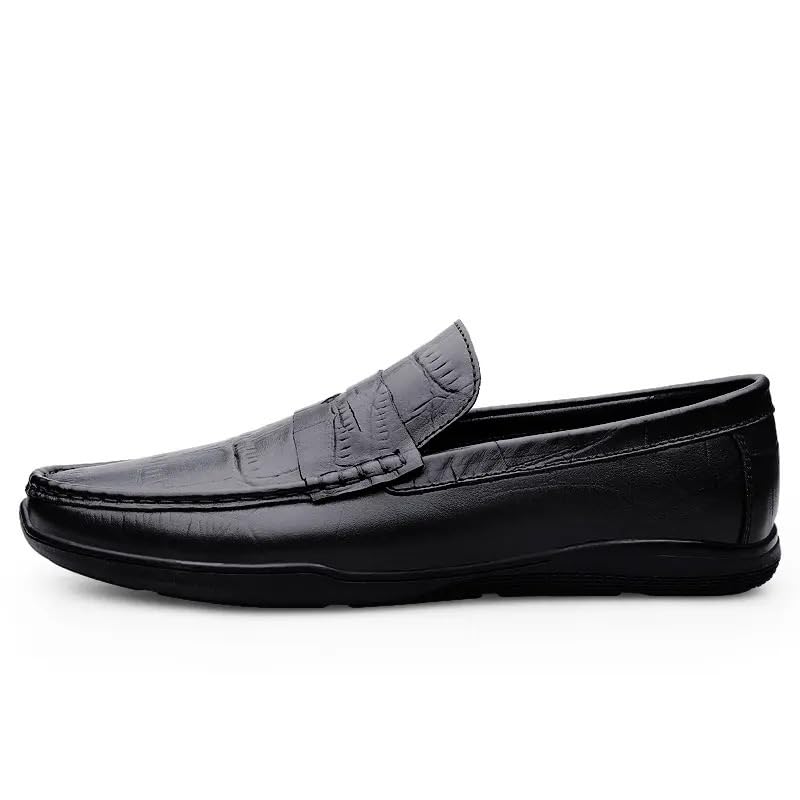 Mens Loafers Shoe Square Toe PU Leather Penny Loafers Flexible Comfortable Lightweight Fashion Classic Slip On2