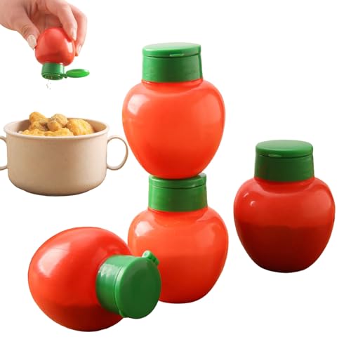Fyrdyn Salero - Envases Para Especias Dispensador Manual - 4 Piezas Recipientes Sazonadores Pequeños Recargables Suministros Cocina Decoración Mesa Comedor Para Casa Barbacoa Fyrdyn Salero - Envases Para Especias Dispensador Manual - 4 Piezas Recipientes Sazonadores Pequeños Recargables Suministros Cocina Decoración Mesa Comedor Para Casa Barbacoa