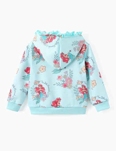 Disney Princess Ariel Toddler Girls Zip Up Hoodie Fall Jacket Clothes 2T - image 4