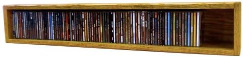Wood Shed Hill 03 Series CD Storage Cabine, Real Oak Wood Media & Display Shelves, Handcrafted in the USA (Dark, 12.75" x 26.88" x 6.75")