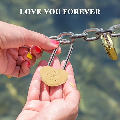 100 PCS 3.5" Love Locks Single Heart Keyless Padlock Without Key Forever Love for Lovers Wedding,Valentines,Anniversary,Travel(NO Key) - Image 7