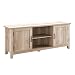 WE Furniture AZ58CS2DWO TV Stand, 58", White Oak