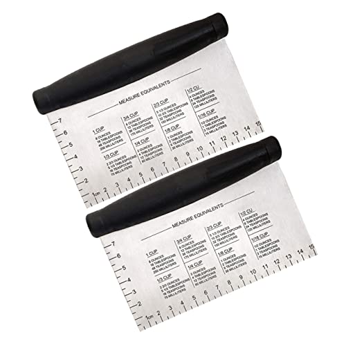 OFFSCH 2piezas Cuchillo Cortador De Masa Inoxidable Con Raspador De Repostería Utensilio De Cocina Hogar