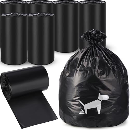 Image of 300 Pcs Dog Waste Poop Bags Dog Large Leak Proof Bags 26 inchx 33 inch Pet Waste Station Can Liners Heavy Duty Pet Trash Bin Liner for Walking Poop Station Dispensers, 3 Rolls of 50 (Black)