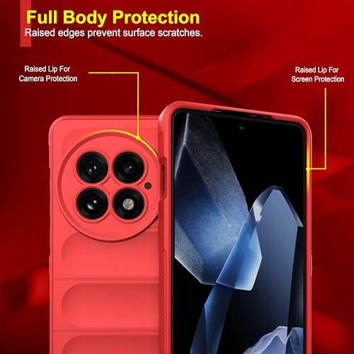 Image of Zapcase Back Case Cover for OnePlus 13 5G | Compatible for OnePlus 13 5G Back Cover | Liquid Silicon Magic Case with Camera Protection | Red