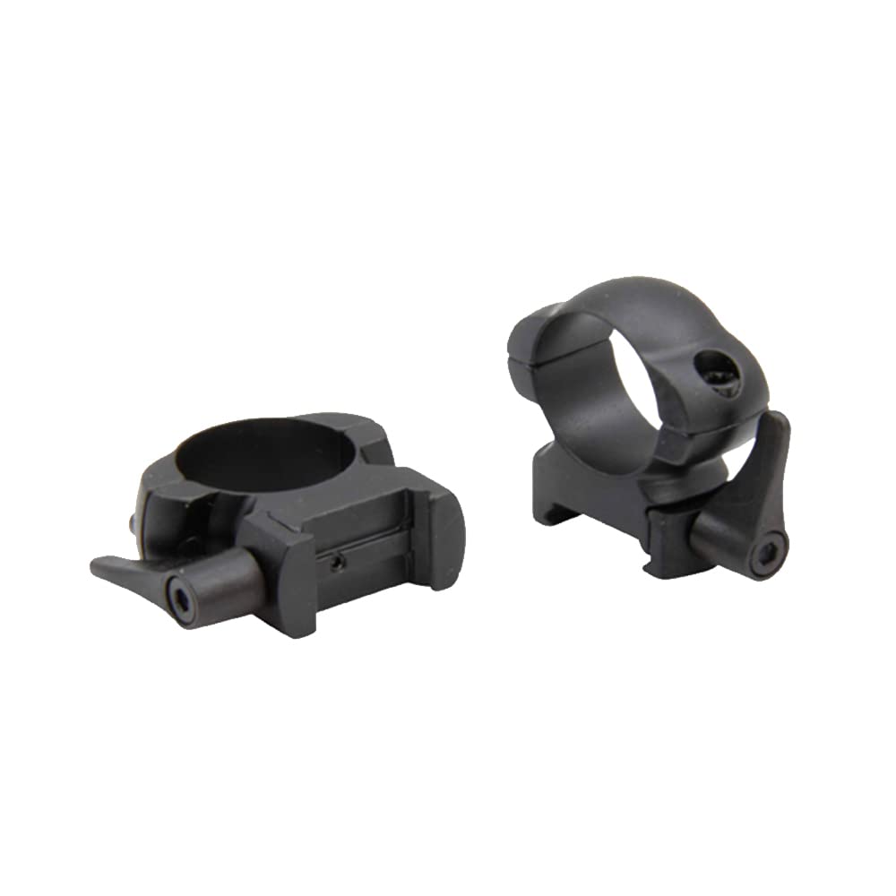 Anillas Desmontables de Acero 25.5 mm Liberación Rápida Ajuste 2 Tornillos Carril Weaver Picatinny