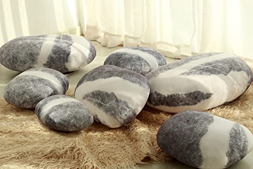 VERCART Cojín de Suelo Creativo Grande, Enorme Puf Decorativo para la Terraza de la Sala de Estar 7 Piezas Cojín de Piedra Lsppw-11 Cover