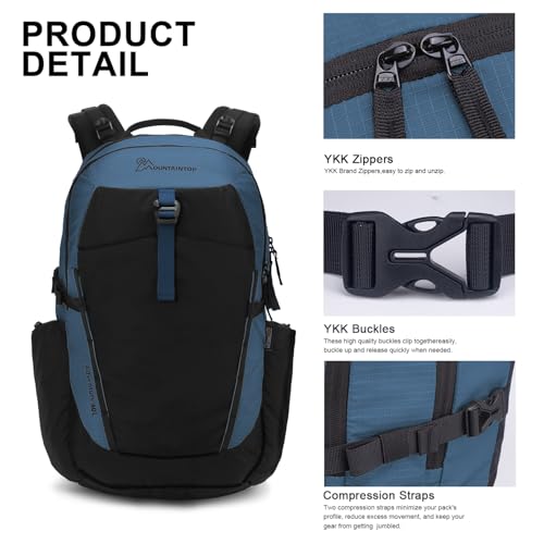 Image of MOUNTAINTOP 30L Hiking Backpack,Men Women Camping Backpack,Lightweight Trekking Travel Backpacks for Climbing Skiing Cycling