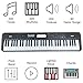 Funtaki Elektronisches Keyboard Piano mit 61 Tasten für Erwachsene und Kinder mit leuchtenden Tasten, MIDI-Konnektivität und Lernmodi – perfektes Anfängerklavier, Schwarz