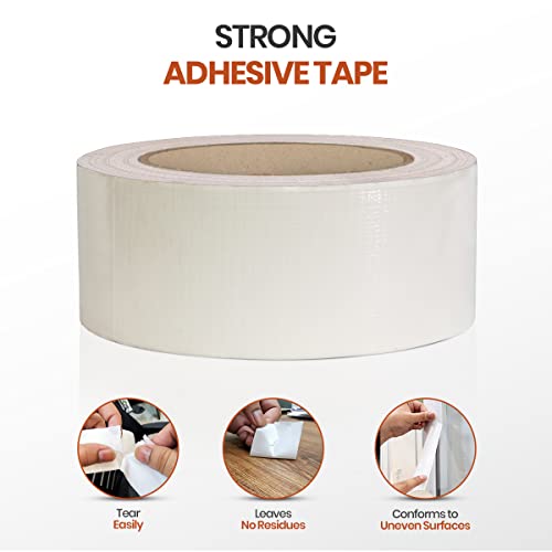 Confezione da 3 nastri bianchi per canali, 48 mm x...