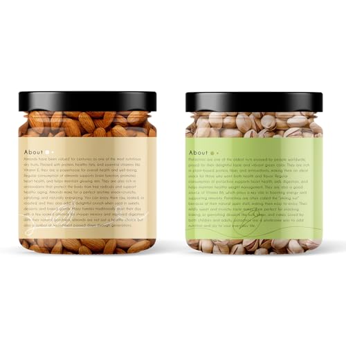 Image of Goshudh Almonds 250g + Pistachios 250g Combo Pack | Fresh, Crunchy & Tasty & Nutritious, Daily Energy Snack (500gm Combo Pack)