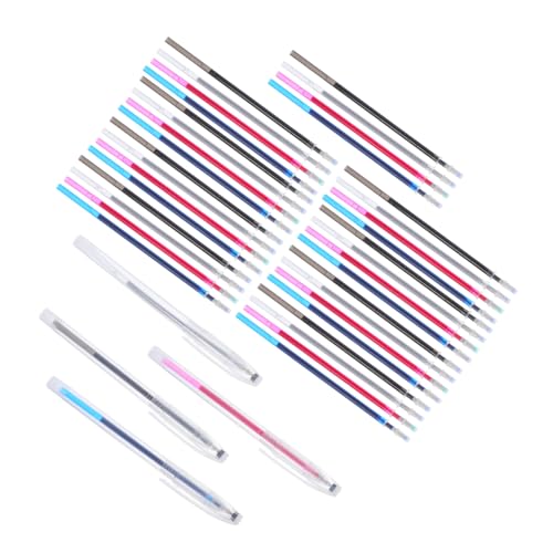 LALAFINA 1Set Water Erasable Fabric Markers with Replaceable Refills Multi Purpose Embroidery Pens for Sewing Crafting Painting All Fabrics Includes Blue Black Silver