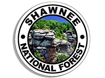 Imán redondo SHAWNEE National Forest 4 x 4 pulgadas miniatura 1