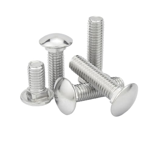 DIN603 M6 M8 M10 M12 A2-70 304XeX|gXۓpLbWXN[{g(2PCS M10,25mm)