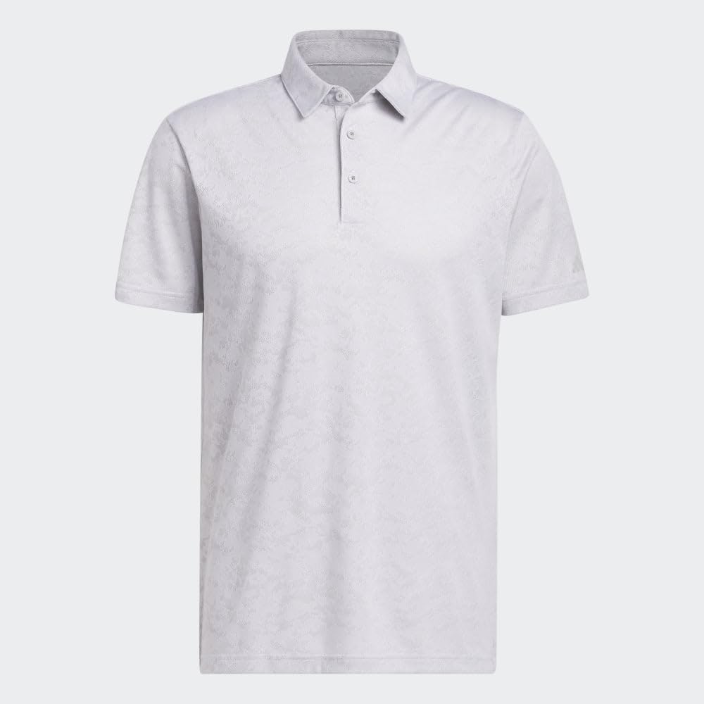 adidas Textured Jacquard Golf Polo Shirt Maglietta da Golf Uomo