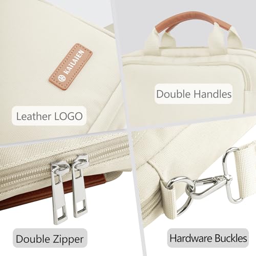 Image of 10-13 Inch Tablet Sleeve Bag, Ipad Bag for 13 In /11 in New iPad Pro M4 & 13 in Air M2 2024,iPad Pro 12.9 M2&M1,Ipad 10.9,Galaxy Tab S8+ /S9+ 12.4,with Removable Shoulder Strap (Beige)