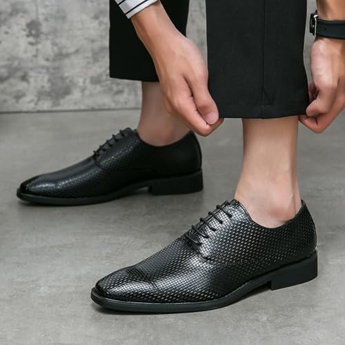 Men's Classic Dress Shoes Comfortable Lace-up Derby Shoes Formal Business Wedding Oxford Shoes2
