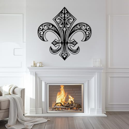 EANHIPE Fleur De Lis Metal Wall Art, Fleur De Lis