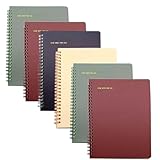 6 pcs Cuaderno en Espiral,A5 Libreta de Notas,Cuaderno Con 480 Hojas,Libretas de Color de Tapa Dura,Cuaderno de...