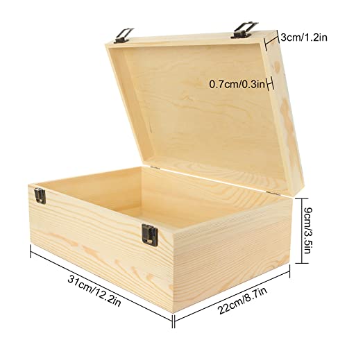Dajave DJUS-WOODENBOX-1PCS-WD-211113 Unfinished Wooden Box thumb #1